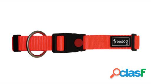 Collar Nylon Fluorescente Naranja 35-60cm x 20mm Freedog