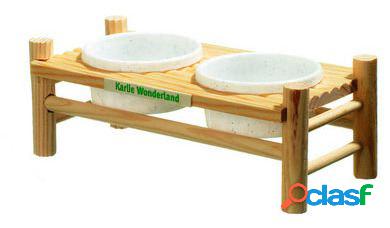 Mesa de comida con 2 platos 24 x 10 x 8 cm karlie wonderland