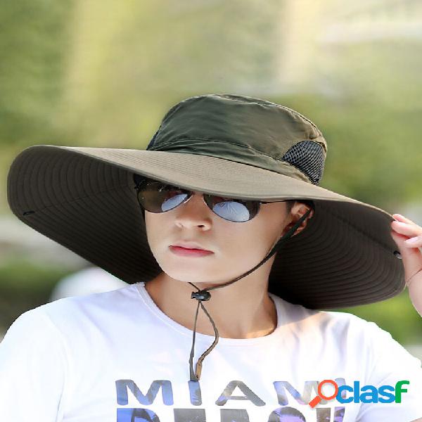 Hat Men's Big Brim Sun Hat Outdoor Breathable Sun Hat
