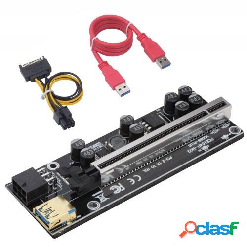 009SPLUS PCI-E Riser Card 1X-16X Cable de extensión con 8
