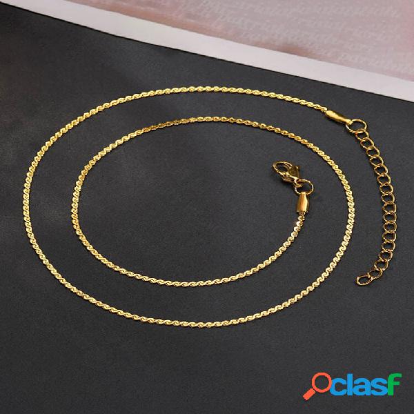 1 Uds. Collar de cadena con personalidad Simple de acero