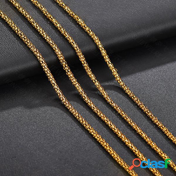 1 Uds collar de cadena de hip-hop Simple informal de acero