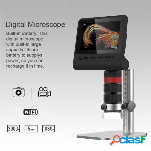 1080P 5 megapíxeles WiFi microscopio Digital microscopio