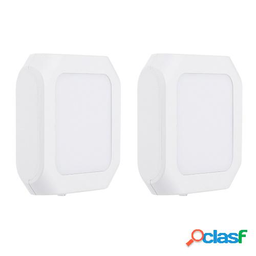 2 piezas de luz inteligente de detección de luces cuadradas