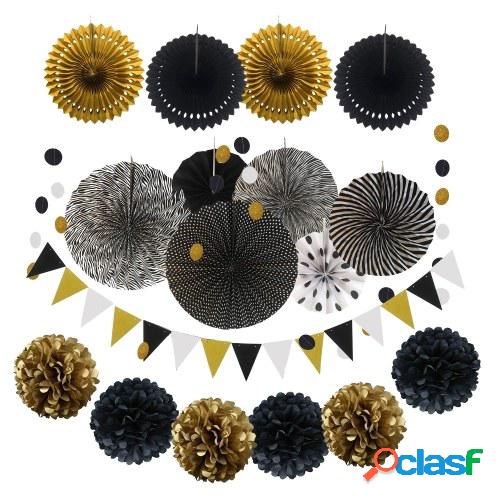 20PCS Birthday Party Decorations Supplies Banner Honeycomb