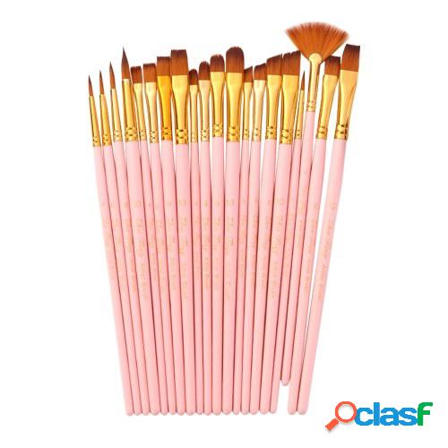 20pcs Draw Paint Brushes Set Kit Artist Paintbrush Multiple