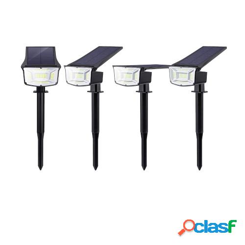 2PCS Foco solar LED Ajustable 2 en 1 Luces de estaca de