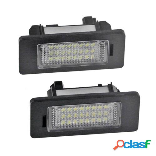 2PCS Lámparas de matrícula LED para automóvil 24 cuentas