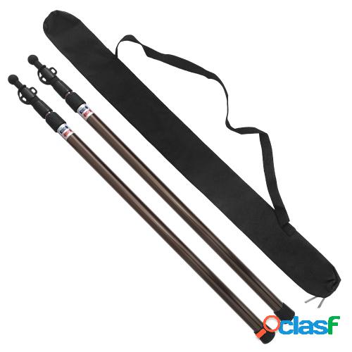 2pcs Telescopic Tarp Pole Thicken Adjustable Aluminum Alloy