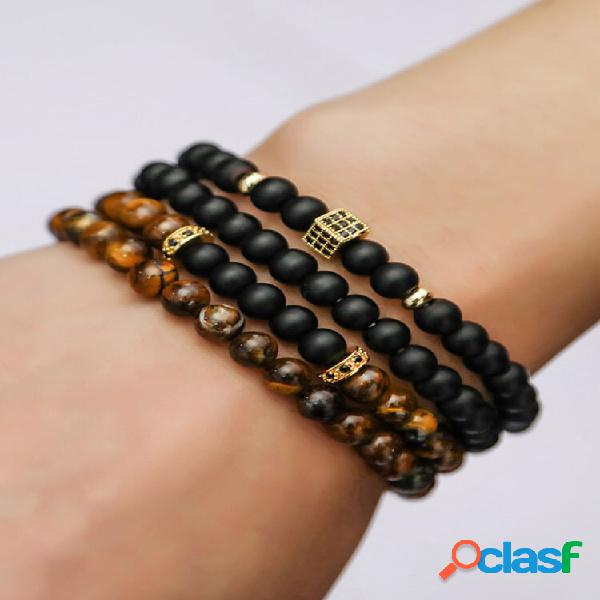 4 piezas/juego vendimia Multicapas DIY Pulseras de cuentas