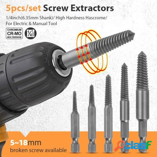 5 unids / set extractores de tornillos Kit de Extractor de