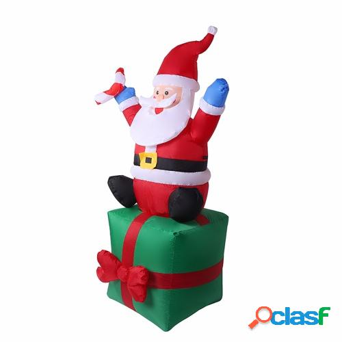 6 pies de Navidad inflable Papá Noel Llevar regalo Gigante