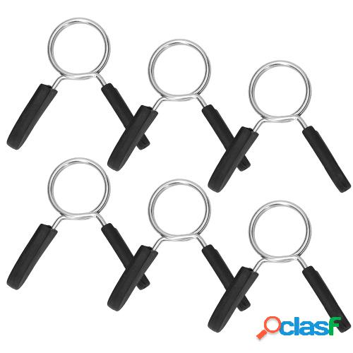 6pcs Barbell Clips Dumbbell Spring Clamps Weight Bar