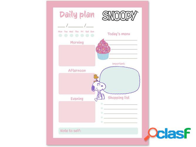 Agenda SNOOPY (Rosa - Diario - A5 - 54 Hojas)