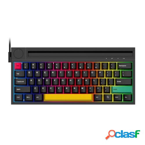 Ajazz K620T BT y teclado mecánico de modo dual con cable 62