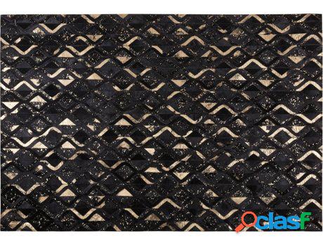 Alfombra Develi (Negro - Piel Genuina -160x230x1 cm)