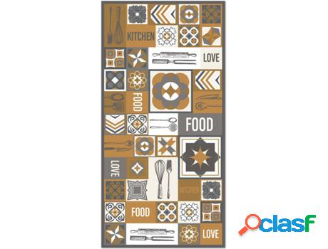 Alfombra HOME & LIVING Kitchen Love Food (Naranja - 120x170