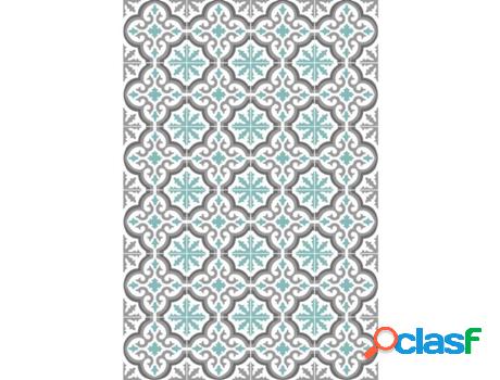 Alfombra OEDIM Mosaico de Azulejos 1 (Azul y Gris -