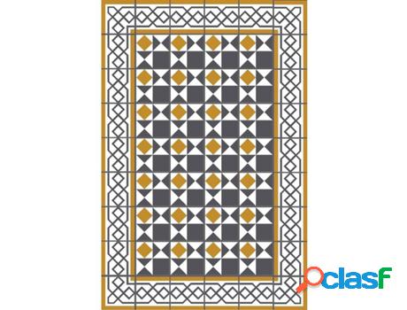 Alfombra OEDIM Mosaico de Azulejos 2 (Naranja y Gris -