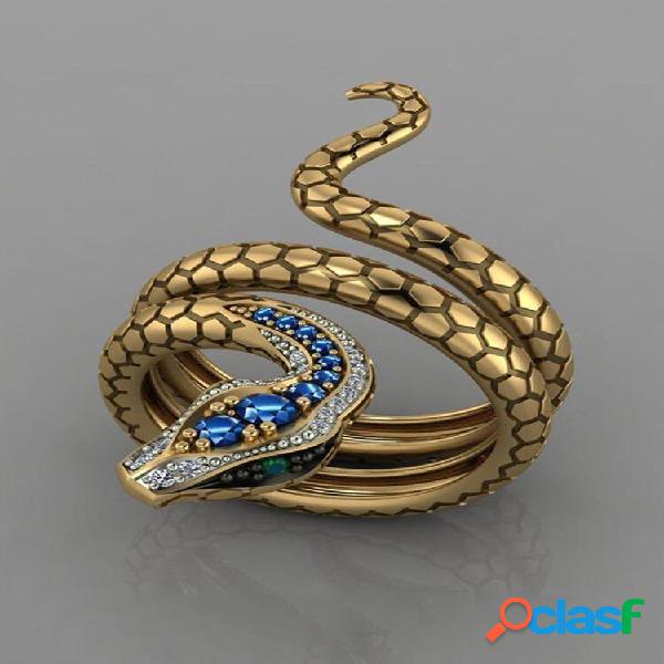 Anillo unisex con forma de serpiente vintage Aleación