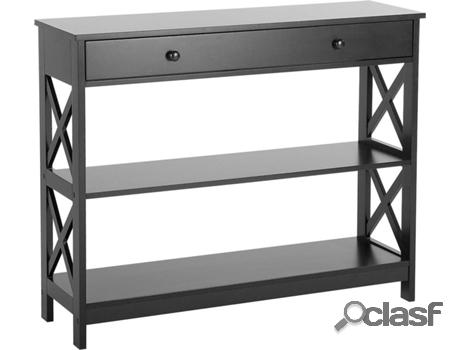 Aparador Montgomery (Negro - MDF -30x100x80 cm)