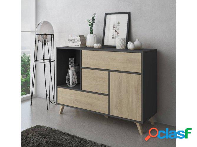 Aparador SKRAUT HOME BUFFETWINDGRISPUCC (Gris - melamina -