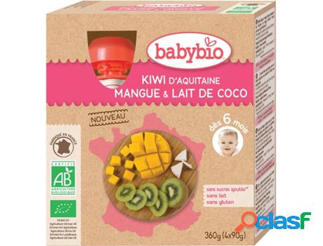 Aquitania Kiwi Mango Leche de Coco BABYBIO (4 Unidades de