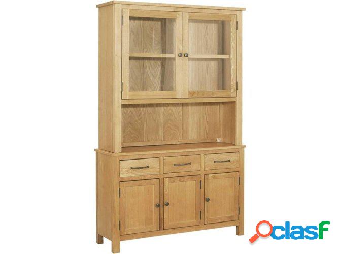 Armario VIDAXL Madera de roble maciza (110x33,5x105 cm)
