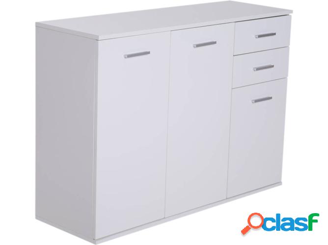 Armario de Oficina HOMCOM Blanco (106x35x76cm - MDF)