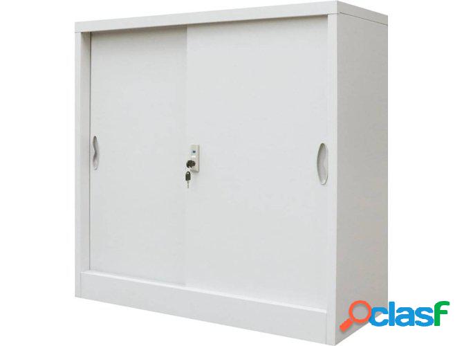 Armario de Oficina VIDAXL Gris (90x40x90cm - Metal)