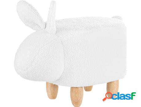Banco con Almacenamiento Bunny (Blanco - Poliéster