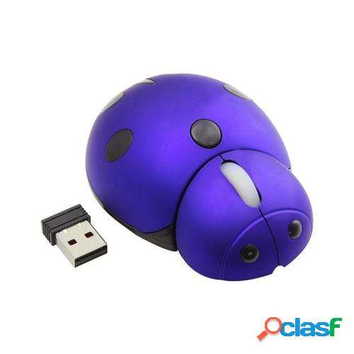 Beatle Shape Wireless Mouse Portable Mouse 1600DPI 2.4GHz