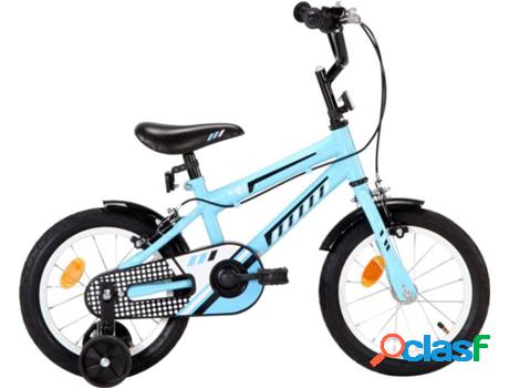 Bicicleta Infantil VIDAXL Negro y Azul (Edad Mínima: 3