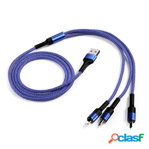 Cable de carga USB 3 en 1 Línea de cargador múltiple Tipo
