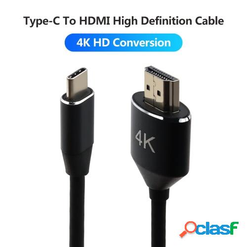 Cable de conexión de tipo C a hdmi 1080P 4K USB tipo-c a