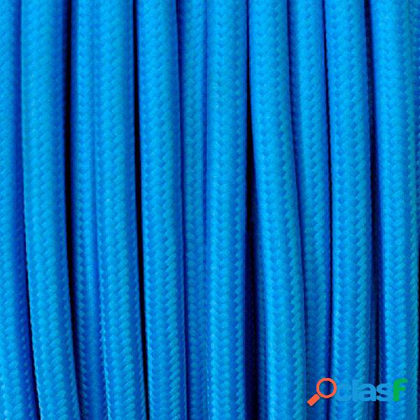 Cable textil redondo 2x075mm 1m azul