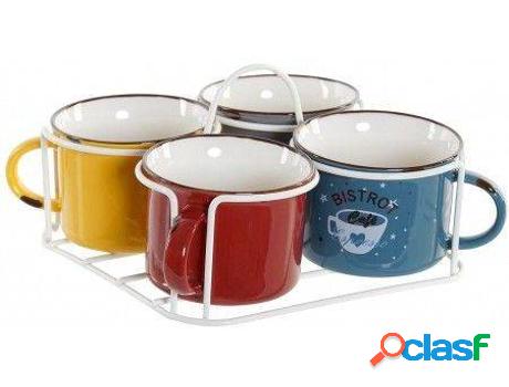 Café HOGAR Y MÁS Bistrot Set (17x17x9,5 cm - porcelana)