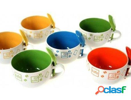 Café HOGAR Y MÁS Porcelana Con Set (13x8 cm)