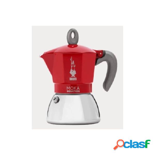 Cafetera Moka Induction Aluminio/Inox Bialetti 4 Tazas Roja