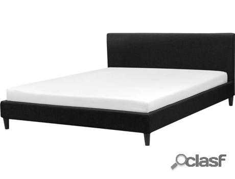 Cama Fitou (Negro - Poliéster -214x190x87 cm)