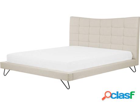 Cama Lannion (Beije - Poliéster -223x183x117 cm)