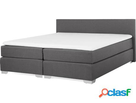 Cama President (Gris - Poliéster -210x190x90 cm - Colchón