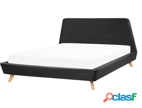 Cama Vienne (Negro - Terciopelo -220x180x103 cm)