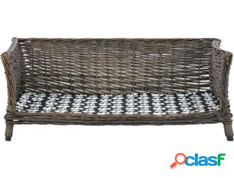 Cama para Perros VIDAXL Con Cojín (Gris - 90x54x35cm -