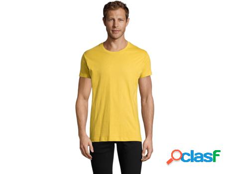 Camiseta Masculino SOLS Regent Fit Amarillo Miel (XL)