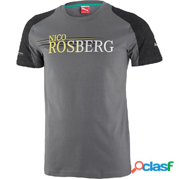Camiseta Mercedes hombre Rosberg gris talla XL