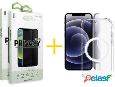 Carcasa + 2 Protectores de Vidrio Anti-Spy iPhone 13 Mini