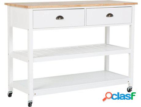 Carrito de Cocina Navarino (Blanco - MDF -48x120x91 cm)