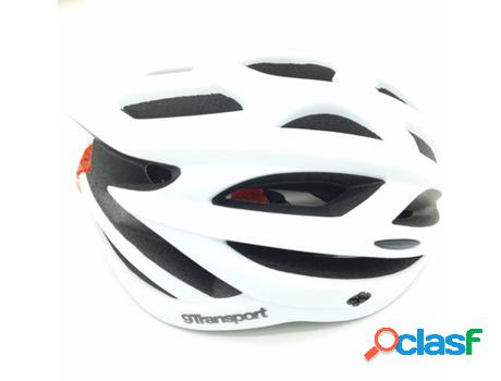 Casco 9TRANSPORT con Luz Trasera Integrada (Blanco - Talla