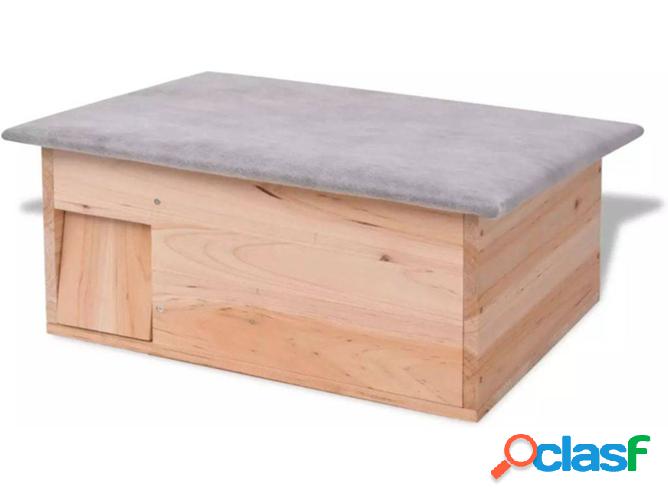 Caseta para Erizos VIDAXL (Marrón - 45x33x22cm - Madera)